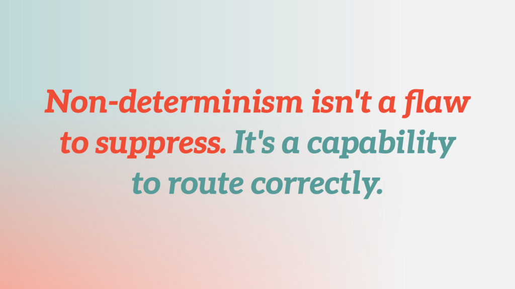 Enterprise AI Is Non-Deterministic. Your Architecture Can't Pretend Otherwise.
